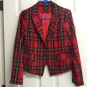 Countess Cropped Plaid Blazer